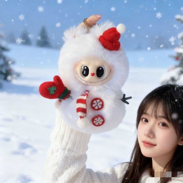 Winter Labubu Bag Labubu Plush Snowman Doll Backpack Plush Cute L260512RIA7