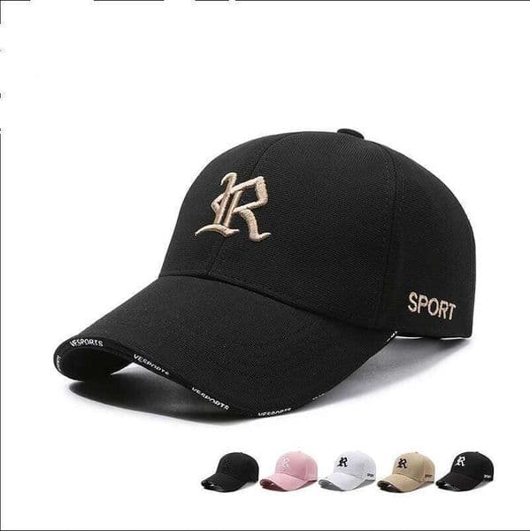 Fashionable letter R embroidered baseball cap men and women, hip-hop trend for spring, summer, autumn, outdoor adjustable ca W260512