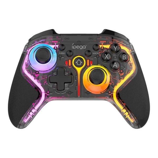 iPEGA PG-9666 RGB Wireless Game Controller for Switch PS3/PS4 Android iOS PC Dual Motor Vibration Turbo Bluetooth Gamepad T260512