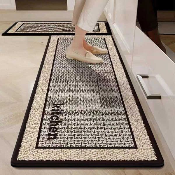 Kitchen long non-slip floor mats diatom mud printed absorbent mats restaurant soft mats bathroom mats entrance mats T260512