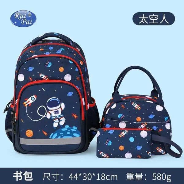 Middle School and High School Students Backpacks Astronaut Cartoon Large Capacity Shoulder Bag Backpack Crossbody Bag Handbag S260511