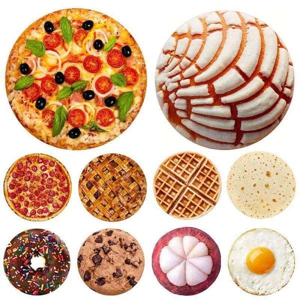 Fun Realistic Blanket for Kids and Adult, Tortilla, Pizza, Burrito, Bread, Cake, Giant Food Pattern, Tasty Flannel Throw J260512