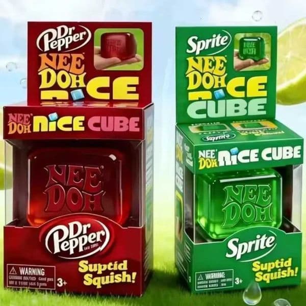 Schylling Needoh Nice Cube Sensory Nice-Sicle Stress Relief Squishy Cube Anti-Anxiety Squeeze Object For Focus ADHD PopulationT260512