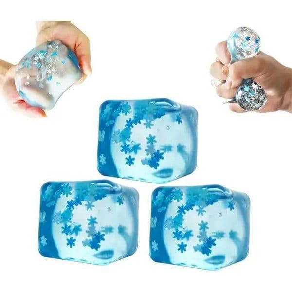 3D snowflake-shaped slow-rebound soft rubber toy maltose-textured soft rubber stress ball1pcs Z260512