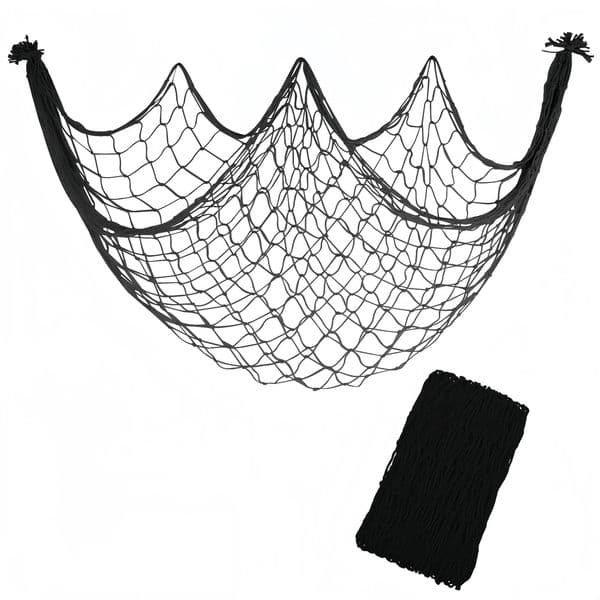 80x40 Inch Fishing Net Decor Thick Natural Material Nautical Mesh Wall Table Ceiling Decoration for Halloween Christmas Party 260512