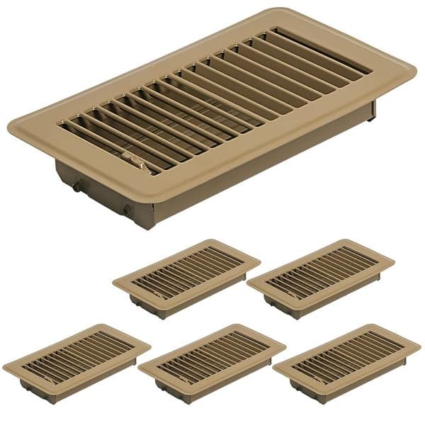 Heavy Duty Walkable Metal Floor Vent Covers Rust Proof Adjustable Knob Home Floor Office