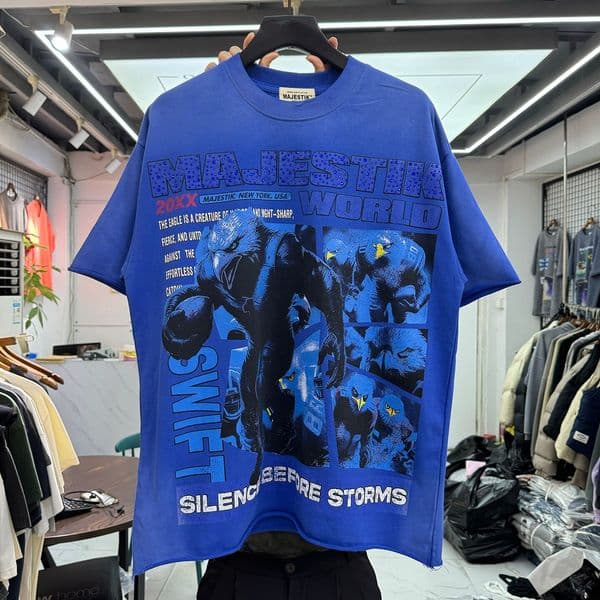High Street T shirt Printed Men Hip Hop Tshirts Rhinestone tees QC Pics 03