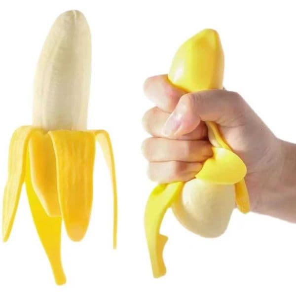 Cute Fruit Squishy Stress Balls Fidget Sensory Toy Squeeze Stress Relief Hand Toy Anti-Anxiety Banana Stretchy Slow Rising Toy H260512