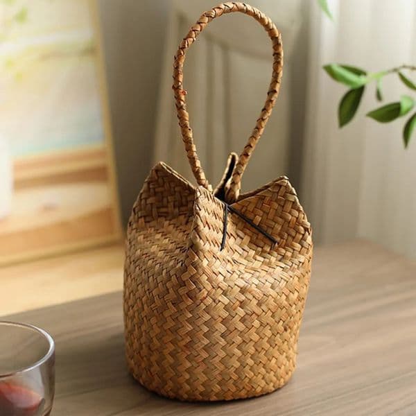 Luxury Designer Decor Handbags Summer - Woven Beach Tote, Lightweight Straw Purses, room Festival Candy Basket, Party Favor Pouch For Women 7