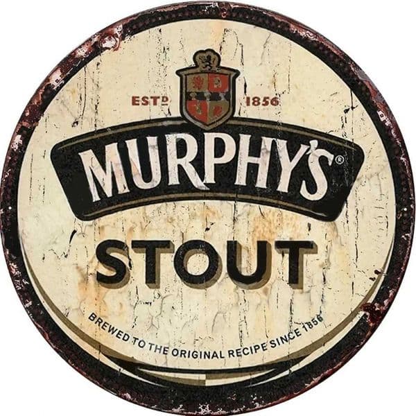 Murphys Irish Stout Vintage Round Aluminum Sign - Pub Bar Man Cave Decor Durable Waterproof Wall Hanging T260512