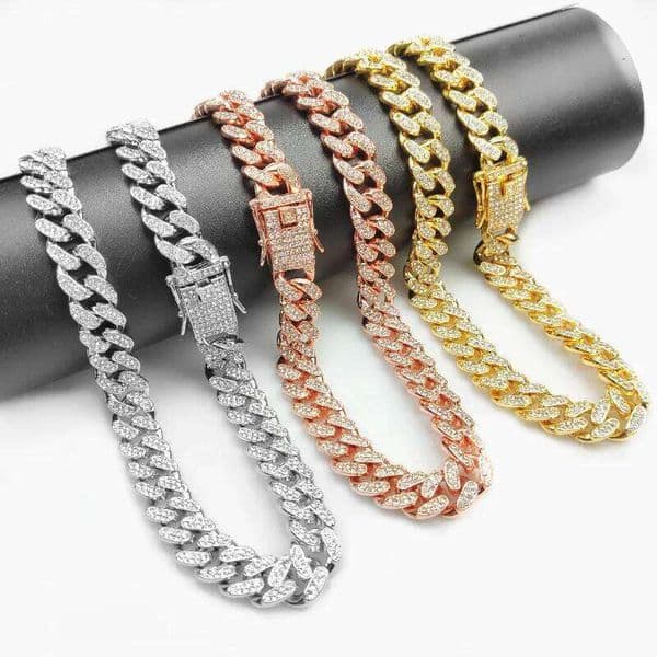 Luxury Designer Collar Bling Diamond Pet Chain for Small Medium Large Dogs Cat Puppy Gold Necklace Jewelry Dog Accessories 26L0512