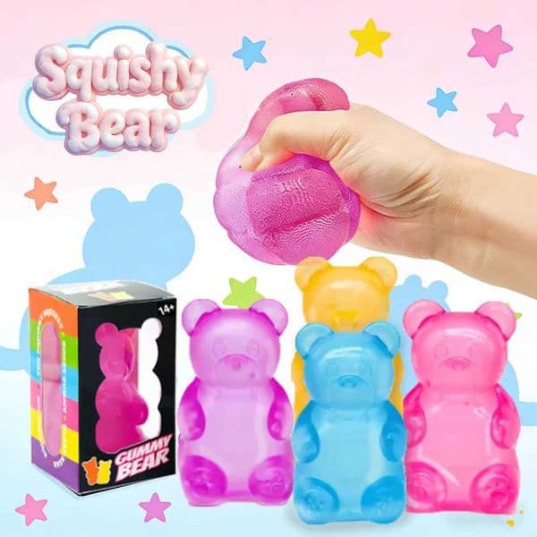 Stress Bear Squishy Ball Gummy Bear Toy Sugar Filled Squishy Toys for Kid Stress Relief Ultra-Soft Decompression Venting ToyT260512