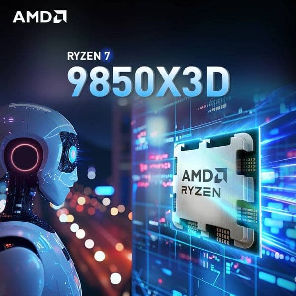 AMD Ryzen 7 9850X3D 8-Core 16-Thread Processor 120W Socket AM5 DDR5 47GHz L396M 4NM R7 9850X3D Without Cooler