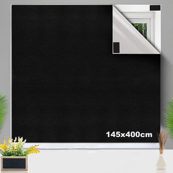 100 Blackout Window Cover Darkest Light Block Black Privacy Film Anti Look House Home Tint Glass Cloth Portable Curtain Bedroom 260512