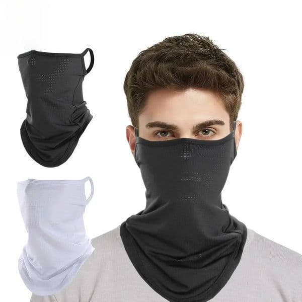 Breathable Scarf Half Face Mask Summer Quick-drying Neck Gaiter Cover Hanging Ear Sun Protection Bandana Neckerchief Headwear 260512