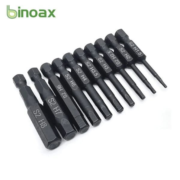 Luxury Designer Decor Screwdrivers Binoax 10 room Pcs Sae/Metric Hex Head Allen Wrench Drill Bit Set 1/4 Diameter Quick Release Shank Magnet 5