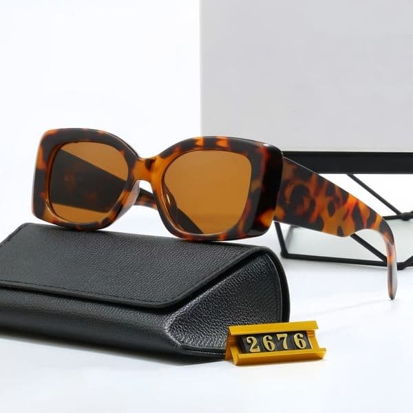 Sunglasses designer sunglasses women men retro cat eye sun glasses fashion wide-brimmed sunglasses uv400 protection for driving party beach daily wear with box 2676