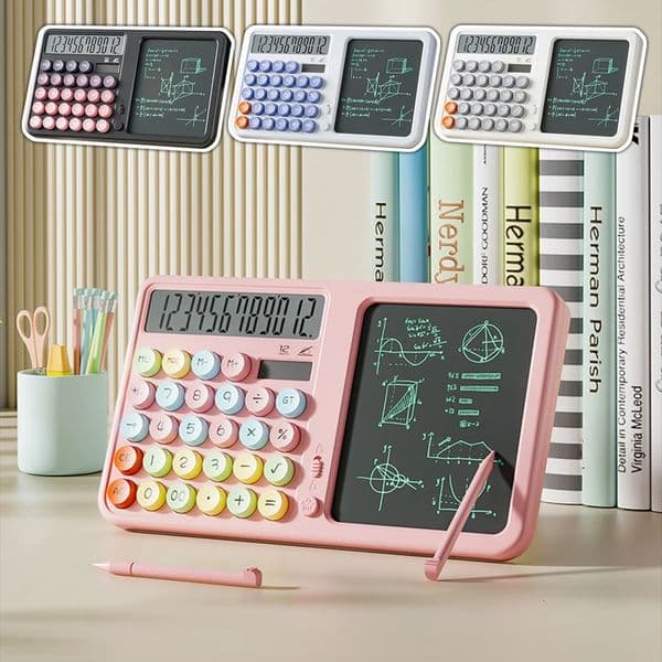 Writing Tablet Calculator Solar Powered LCD Notepad With Writing Padeye-Protection LCD Paperless n Protecting Children Eyes 260511