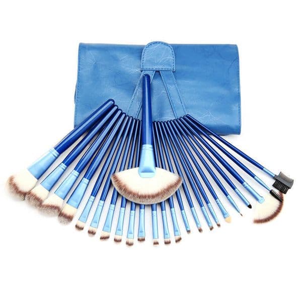24-Piece Blue Makeup Brush Set Purple Persian Hair Rose Red Makeup Brush Set Off-White Makeup Brush Set L260512