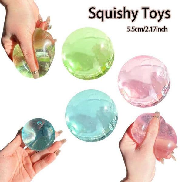 Squishy Toys Blue Maltose Anti Stress Sensory Fidgets Toy Soft Simulated Transparent Blue Maltose Slow-rebound Decompression ToyT260512