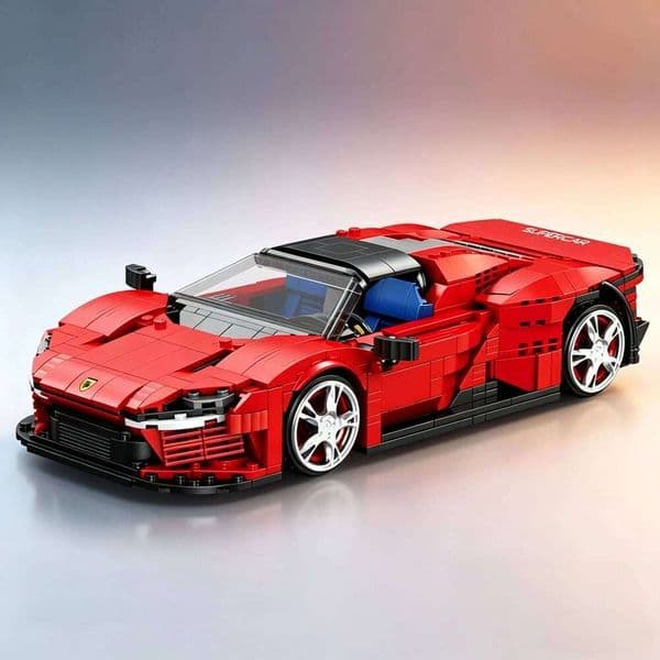 Red Daytona SP3 Sports Model Block Set Racing Car Building Toy Holiday Gift Desktop Decoration1069pcs 26L0512