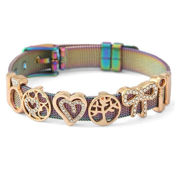 Spring Hotline Stainless Steel Mesh Strap Adjustable Maple Tree Accessory Mothers Day Gift L260512ZN