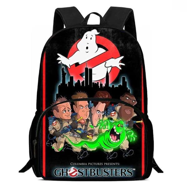 15inch Backpack Cartoon School Bag Ghostbusters Print Backpack Zipper Book Bags for Boys Girls Best Gift L260512352S