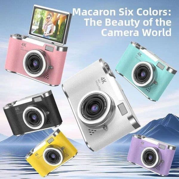 4K CCD Student 48MP Compact Digital Photography 180Flip Screen For Kid Adult Beginners Camera 26L0512