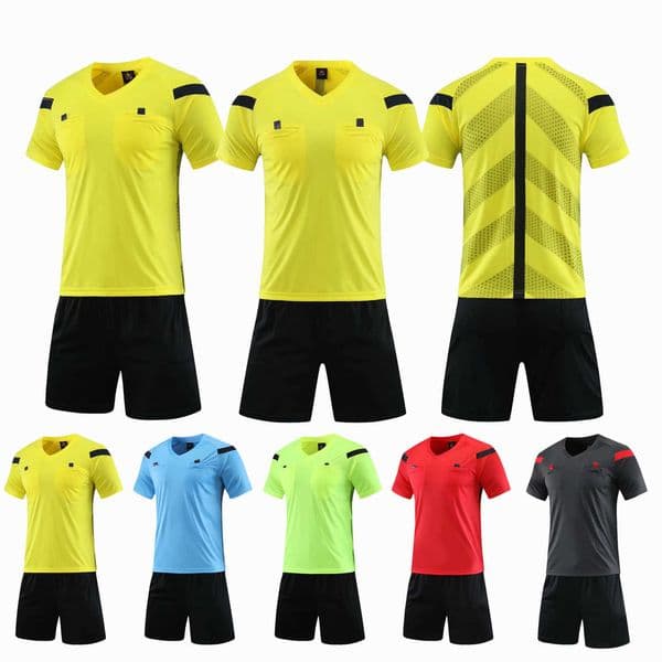 Chinese Super League World Cup Football Referee Uniform Set Adult Short Sleeve Football Match Coach Uniform Set Comfortable and BreathableL260511
