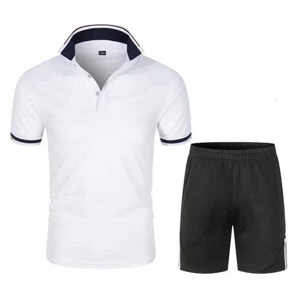 Summer Mens Polo Shirts Sets Casual Tracksuit Fashion Male Business Golf Shirt Clothing 2 Pieces Sweatsuit 260512