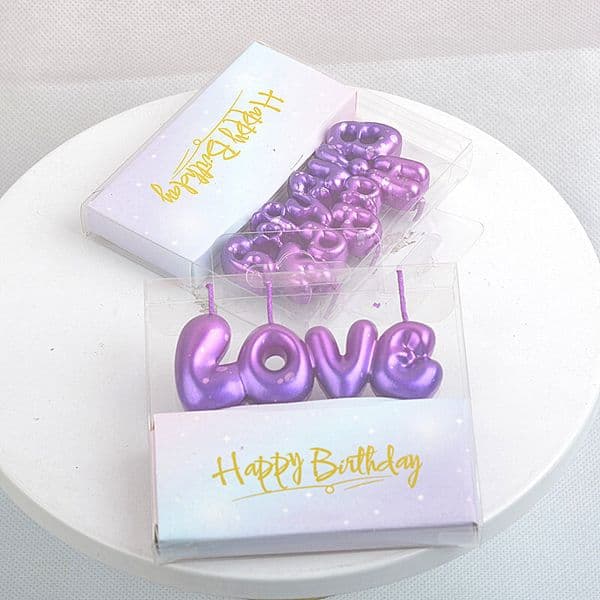 Love, Valentine's Day, Confession, Wishing, Blessings, Candle Gradient Gold Plating, Happy Birthday