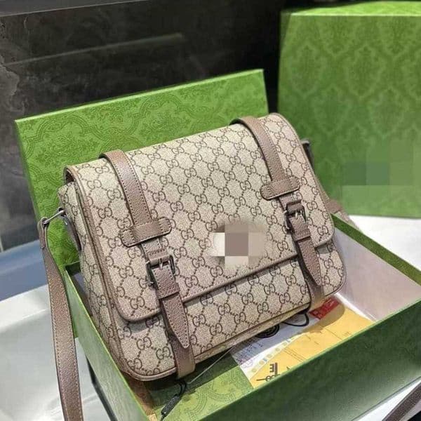 Original Classic Double Mens Messenger Bag Shoulder Crossbody Bag Business Bag brandsofluxuryDGFF