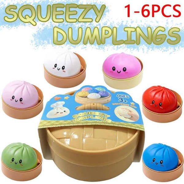 2026 Colorful Simulated Dumpling Blind Box Squishy Relaxing Anxiety Antistress Enhance Happiness Rebound Squeeze Reliever ToyT260512