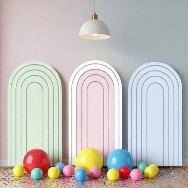 Ripples Arch Backdrop Cover Baby Shower Birthday Party Wedding Decoration Lines Stand Covers Spandex Pography Background 260512