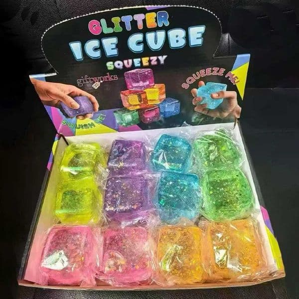 1/2/3P Squishy Toy Maltose Cube Stress Decompression Vent Ice Cube Anti Stress Slow Rebound Polar Light Colorful Squeeze TPR Toy H260512