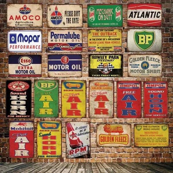 WellCraft Castrol GOLDEN FLEECE BP AMPOL Metal Signs Poster Vintage Painting Motor oil Custom Decor LT-2025 T260512