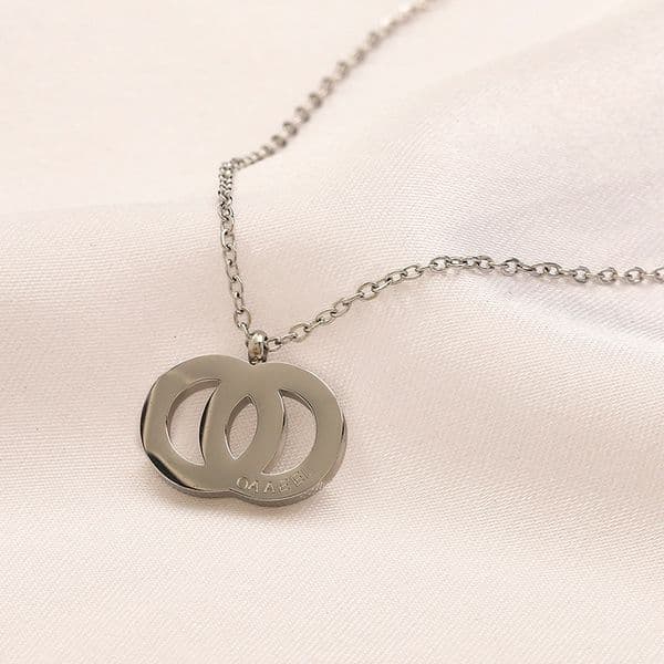 Crystal Heart Necklace 18K Gold Plated Stainless Steel Necklaces Choker Chain Pendant Fashion Womens Wedding Gifts Accessories Classic Jewelry