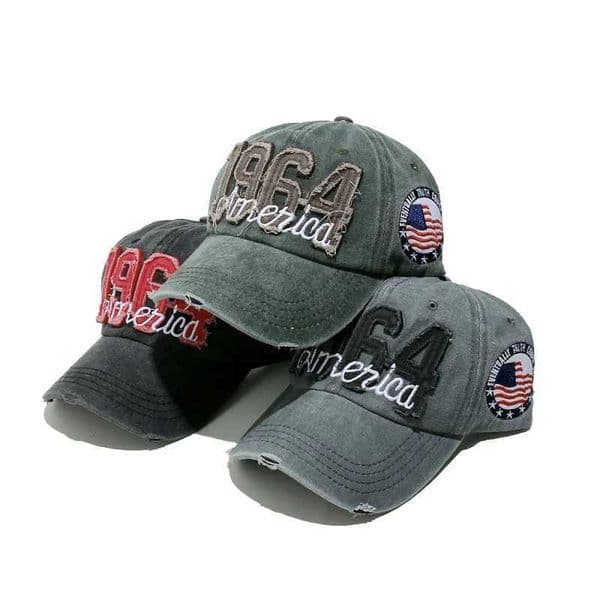 United States250Independence Day Washed Denim Distressed Baseball Cap1964Embroidered Baseball For Sun Protection Z260512