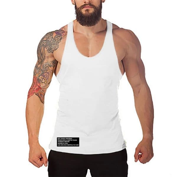 Summer Sleeveless Racer Back Tank Tops Bodybuilding Vest Gym Fitness Sport Singlet Mens Hip Hop Streetwear Muscle Shirts 260511