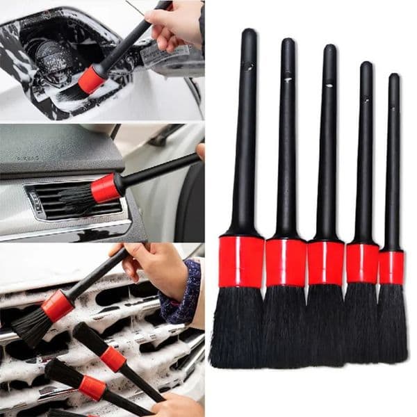 Luxury Designer Decor 5Pcs Detailing Brushes Clean Seat room Detail Wash Slit Brush For Cleaning Car Interior Decoration Home 17
