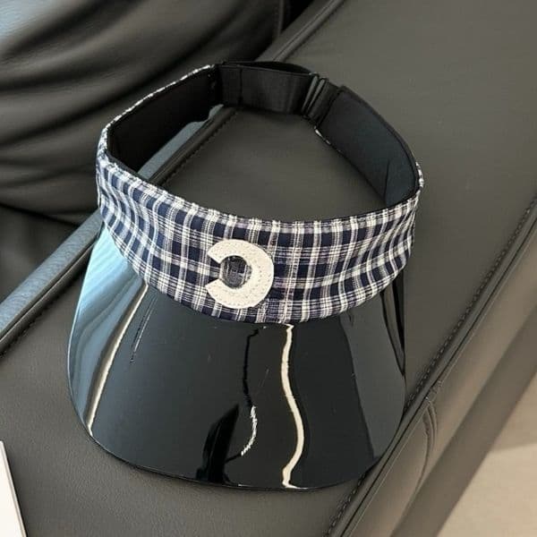 Women's Clear Brim Visor Cap Casquette Luxe Spring Summer Adjustable Linen Blend Sun Protection Visor for Travel Hiking Casual Use