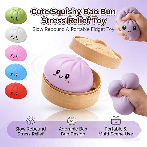 Colorful Dumpling Slow Rebound Soft Pinch Decompression Kawaii Squeeze Office Desk Decor Home Office Desktop OrnamentsT260512