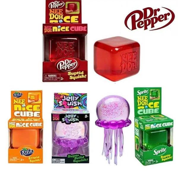 Schylling Needoh Nice Cube Sensory Fidget Cube Stress Relief Anxiety Sensory Tool for Focus ADHD Office Desk Calming GadgetT260512