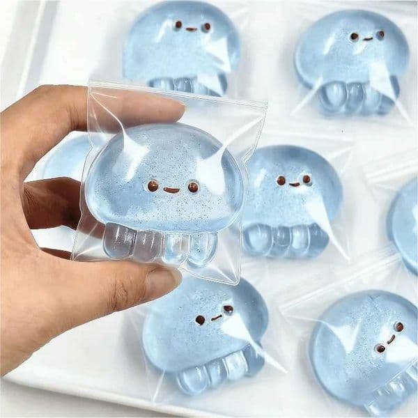 Taba Squishy Jellyfish Fidget Toy Anxiety Relief Relaxation Squishy Desk Accessory for Adults Classroom Easter Gift H260512