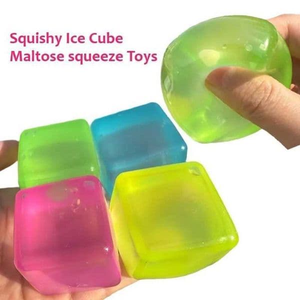 Squishy Ice Cube Maltose Fidgets Toys Soft Mochi Anti Stress Squeeze Toy Transparent Square Decompression Gifts for Friend AdultT260512