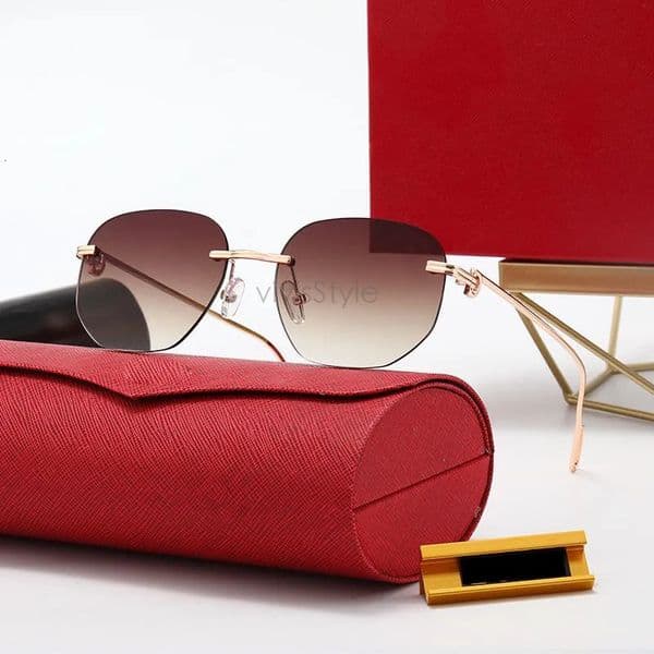 carter sungalsses Designer Sunglasses Sports Mens Women Gold and Silver Frameless Metal Round Oval Optical Frame Transparent Lens Sun Eyewear Fashion Glasses a70