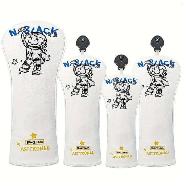 Golf Club Cover - Astronaut themed with N logo design, golf accessory, dust-proof and durable material 26Y0512