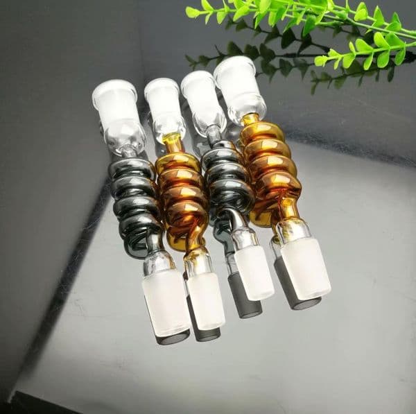 Coloured spiral glass adapter Glass Bongs Oil Burner Pipes Water Pipes Oil Rigs Smoking