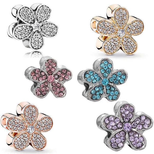 Panjia Classic Style Full-Diamond Small Flower Jewelry Accessories Loose Beads Necklace Accessories L260512EV3P