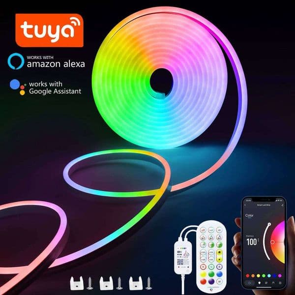 5V USB LED 1M 2M 3M 4M 5M WiFi RGB Strip Work With Tuya App/Smart Life/Alexa for TV Home Neon Decor Lighting S260512